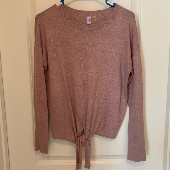 Alya Sweaters - Alya Brand, Light Pink Sweater, Ties in front
